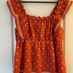 NWT Red Old Navy Summer Blouse, Size Large